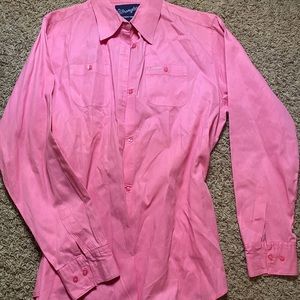 Wrangler hot pink button down